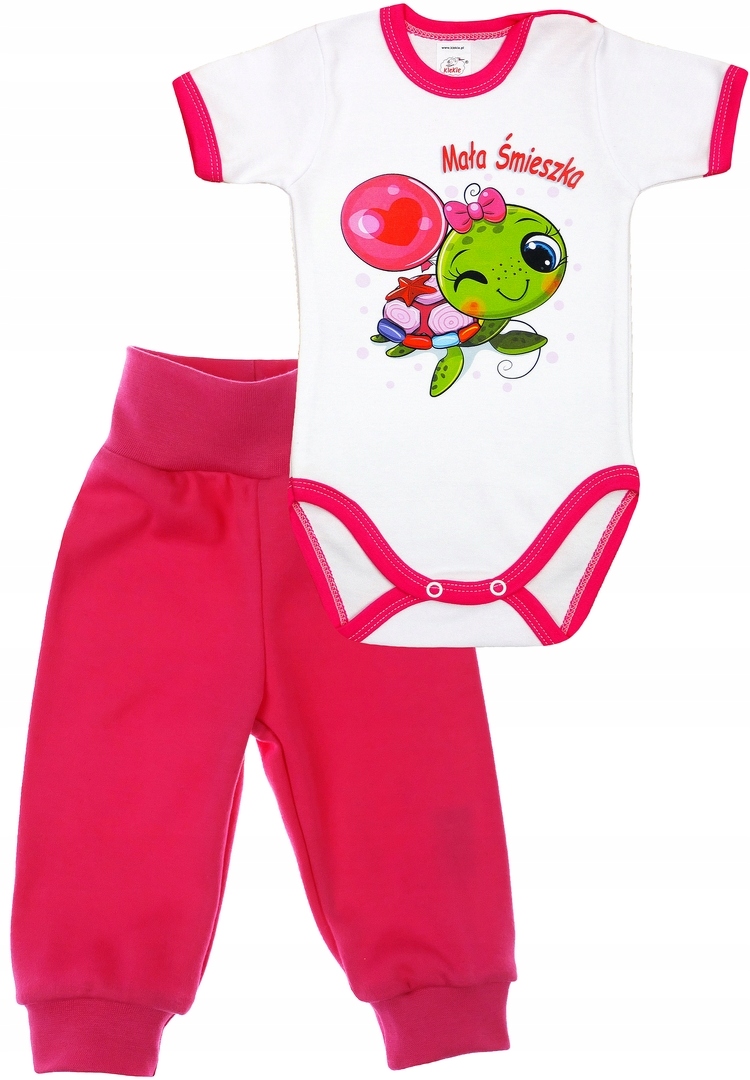 

Komplet Body Kr NADRUKśmieszka+ Spodenki 86 Klekle