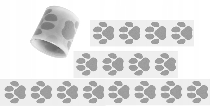 TERMO NAKLEJKA odblaskowa NAPRASOWANKA 14 x łapka-łapek