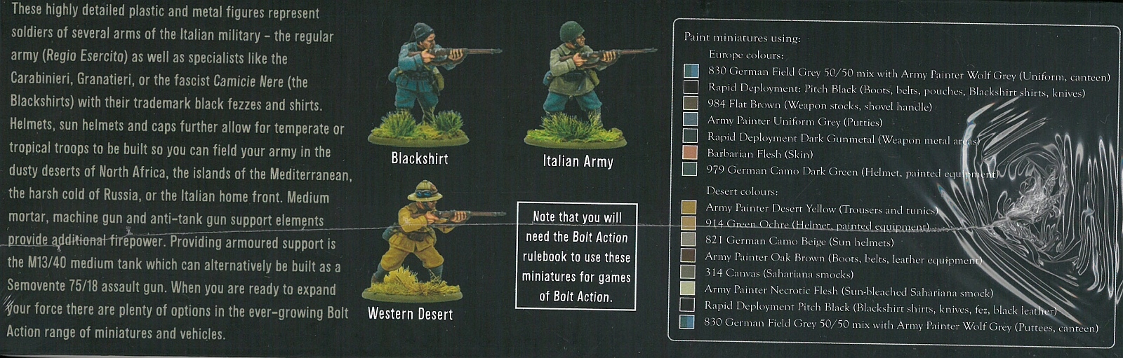 Bolt Action Italian Army & Blackshirts Starter System Bolt Action