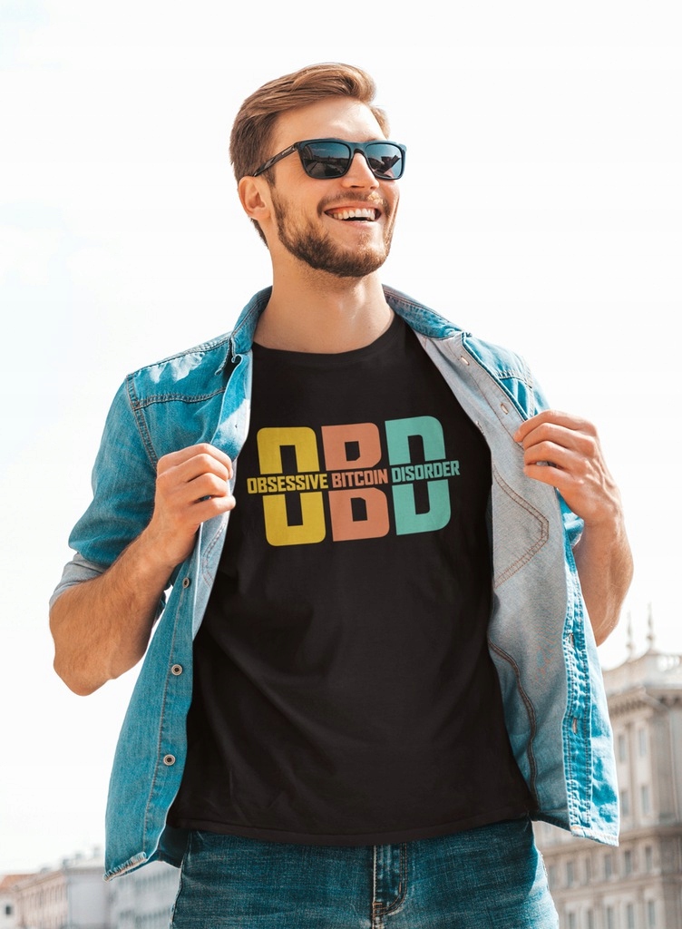 T-SHIRT MĘSKI PREZENT BITCOIN OBSESSIVE Rozmiar inny