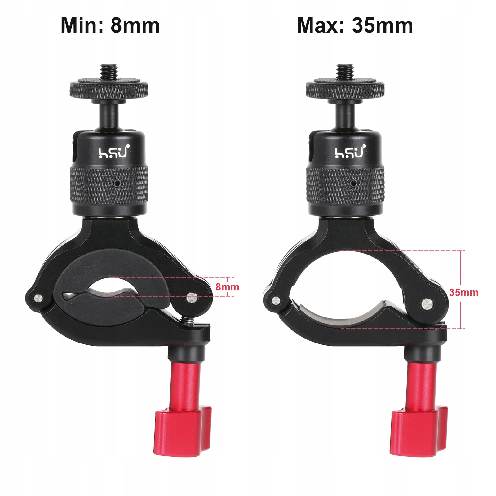 Uchwyt Na Kierownicę Do Kamer Sportowych Aluminiowy GoPro Motocykl HSU — miniatura 5