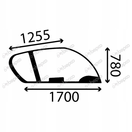 sklo Dieci Agri Plus boční pravé BSC0413