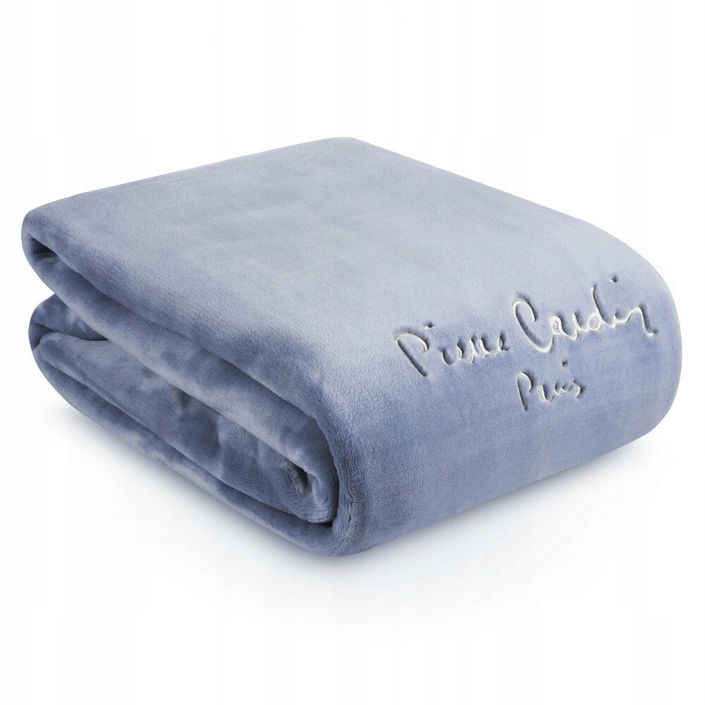 Deka Pierre Cardin 160 x 220 cm modrá teplá měkká na postel pohovku tlustá