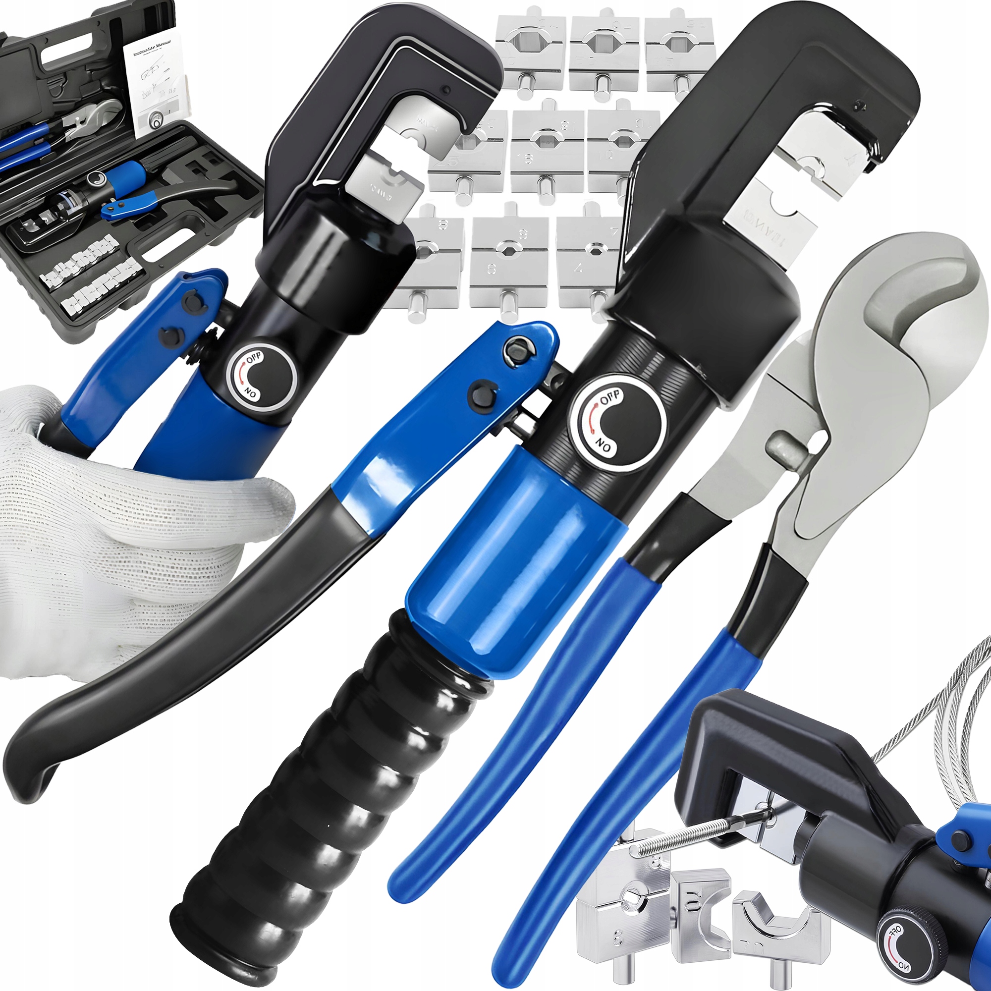 Lisovací Kleště Na Kabely Šestihranné Hydraulické Nůžky 2V1