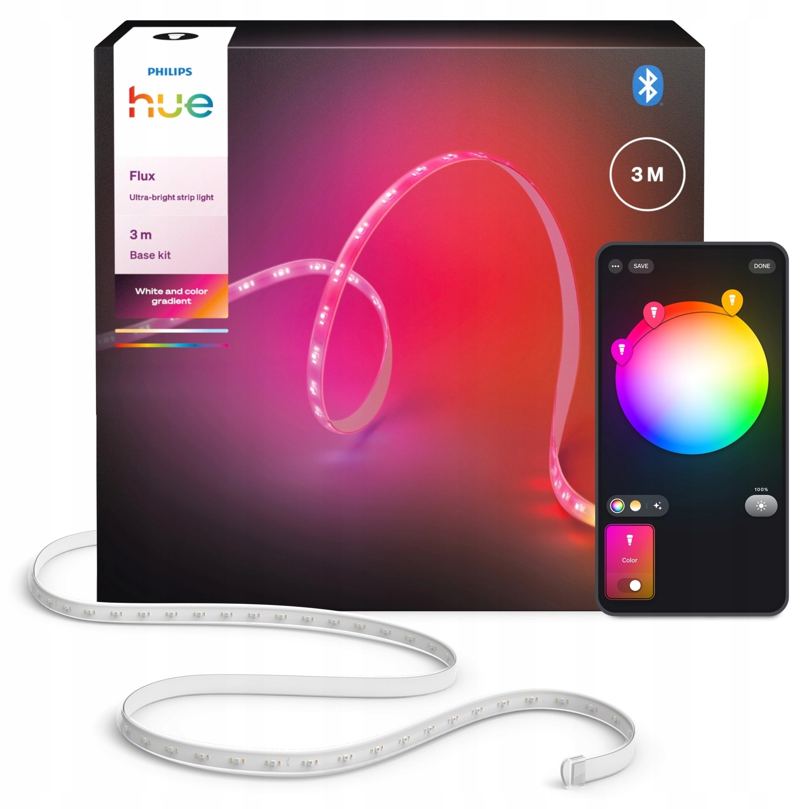 Led pásik 3m 29W 2900lm Rgb Tw Inteligentný Flux Strip Philips Hue