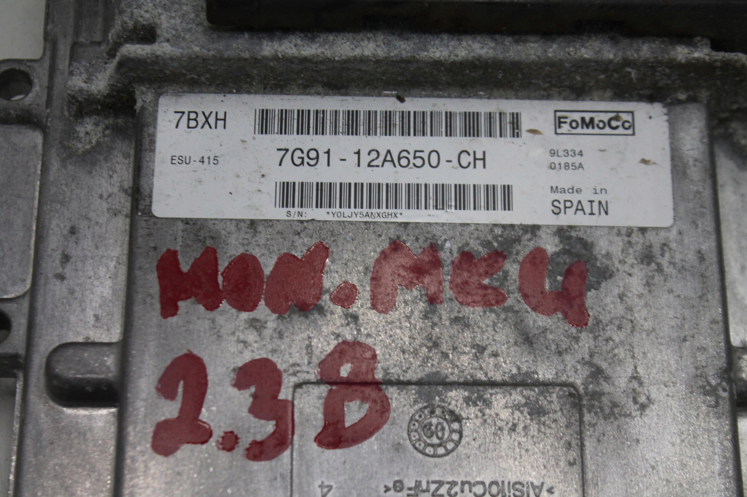 computer control unit of the engine 7G91-12A650-CH FORD MONDEO MK4 2.3 16V 07-14