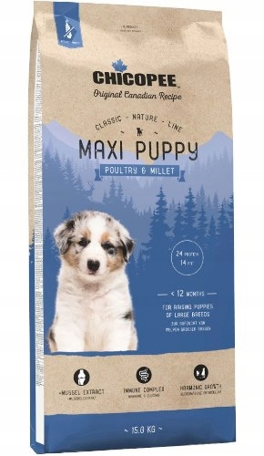 Levně Chicopee Maxi Puppy 15 kg – suché krmivo pro štěňata velkých plemen