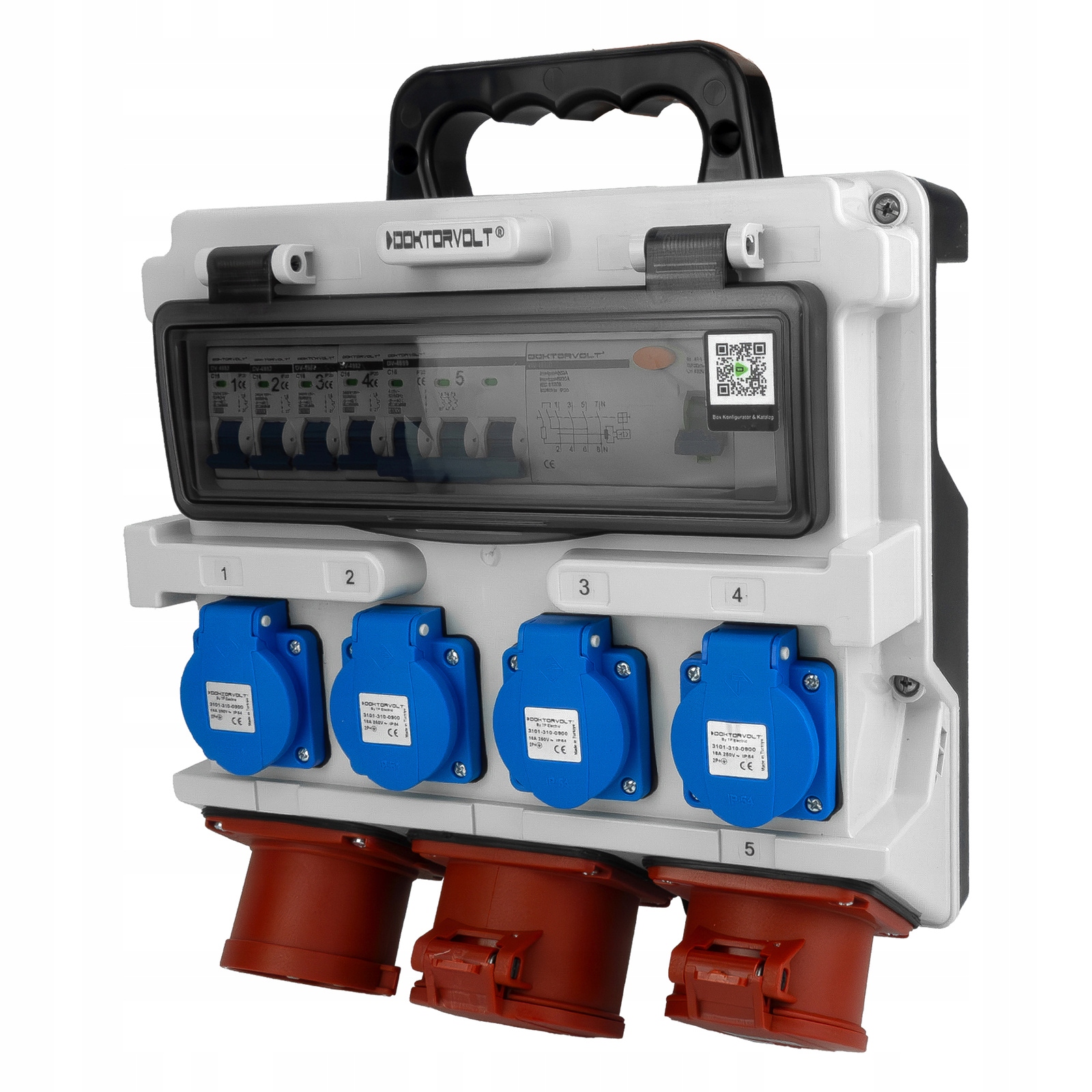 Stavebný Rozvádzač Zabezpečený 16A 32A 4X230V S Konektorom Cee