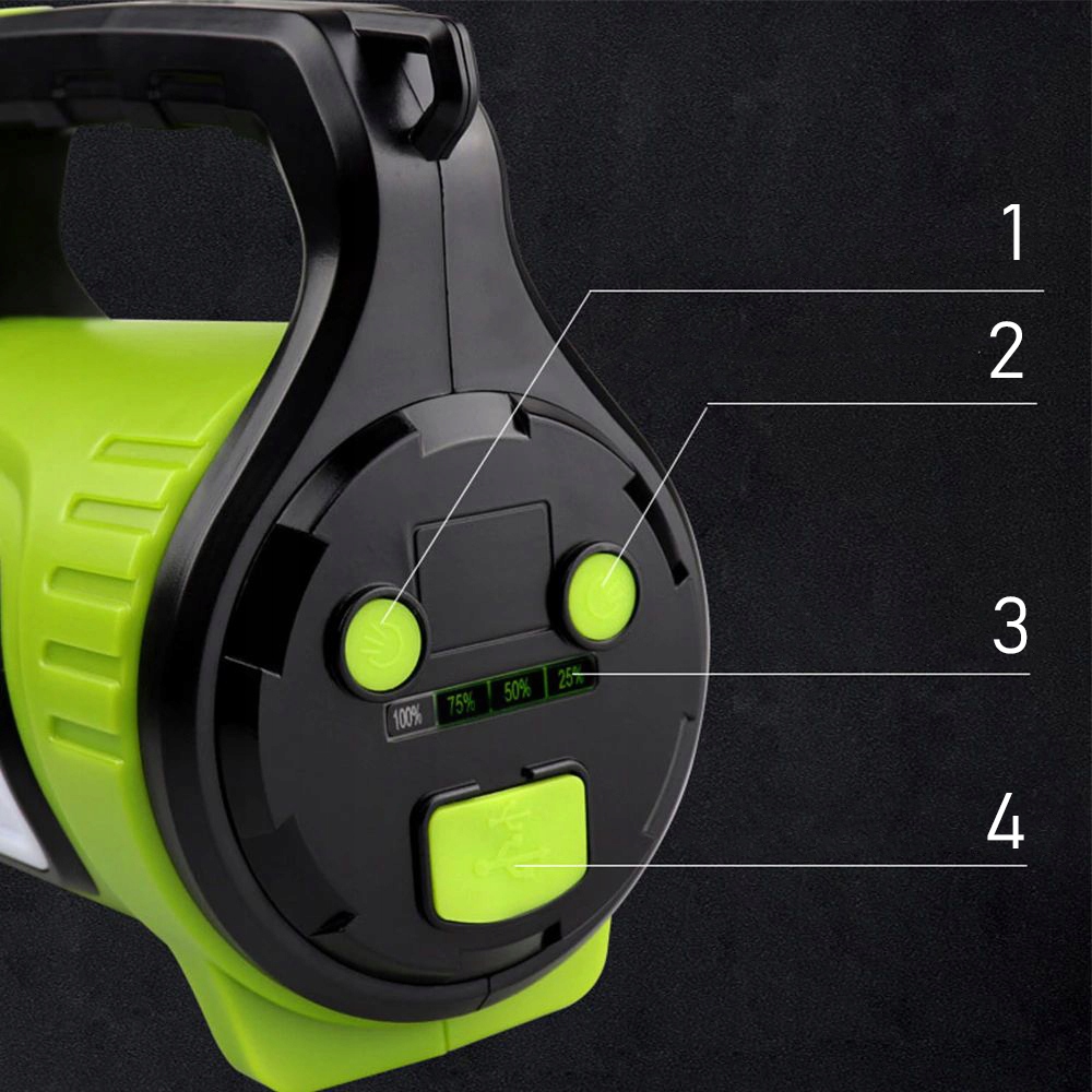 LATARKA SZPERACZ AKUMULATOROWA POWERBANK MOCNA LED Liczba trybów 7