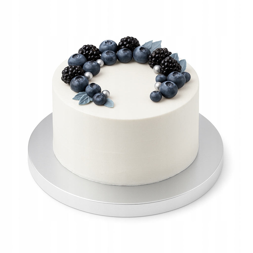 Podkład pod tort ciasto 26 cm styrodur srebrny Rubicello pakiet 10 sztuk