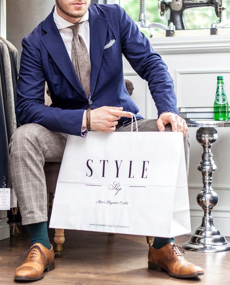 DE PETRILLO NAPOLI - Włoska Marynarka Tweedowa w Kratę - 100% Wool (46) Rozmiar 46