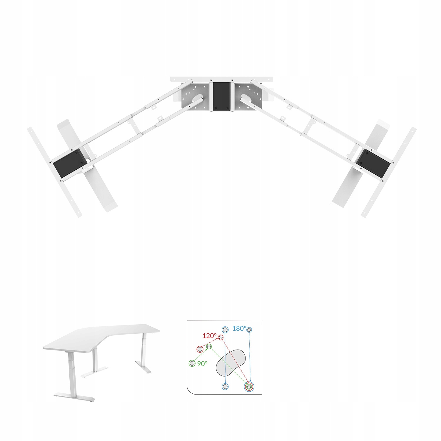 BIURKO ELEKTRYCZNE PODNOSZONE STELAŻ REGULOWANY Kod producenta SPE-323TW