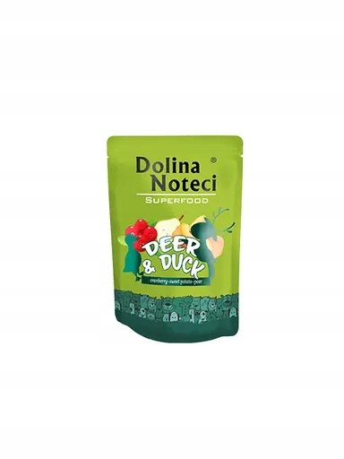 5xDolina Noteci Superfood vlhké krmivo pro psy jelen s kachnou sáček 300 g