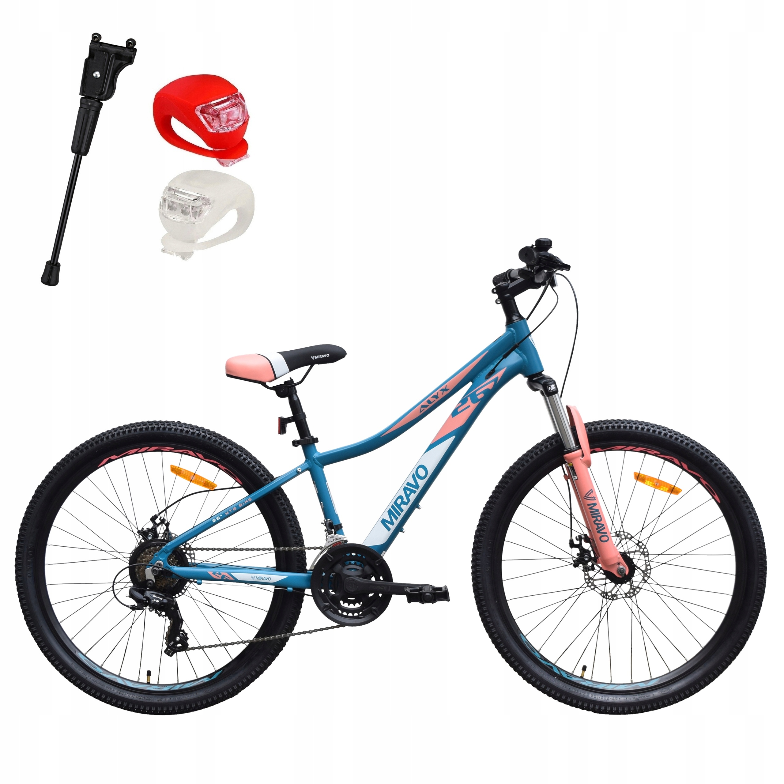 Kolo 26 Miravo Mtb Horský Hliník Tlumič Osvětlení Patka Bonus