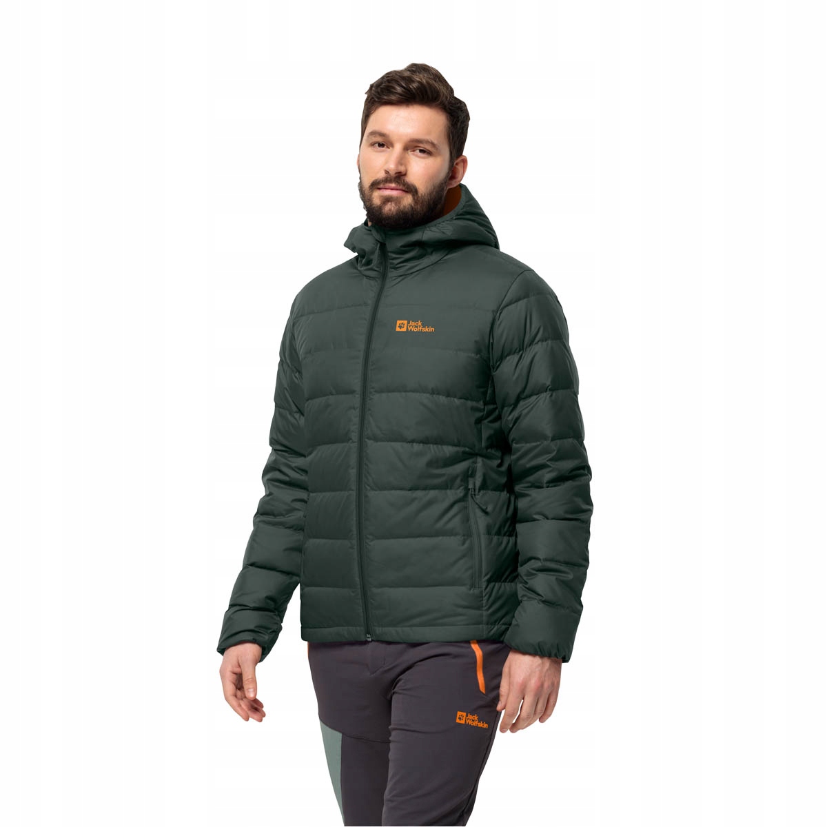 Męska kurtka puchowa pikowana Jack Wolfskin z kapturem XL