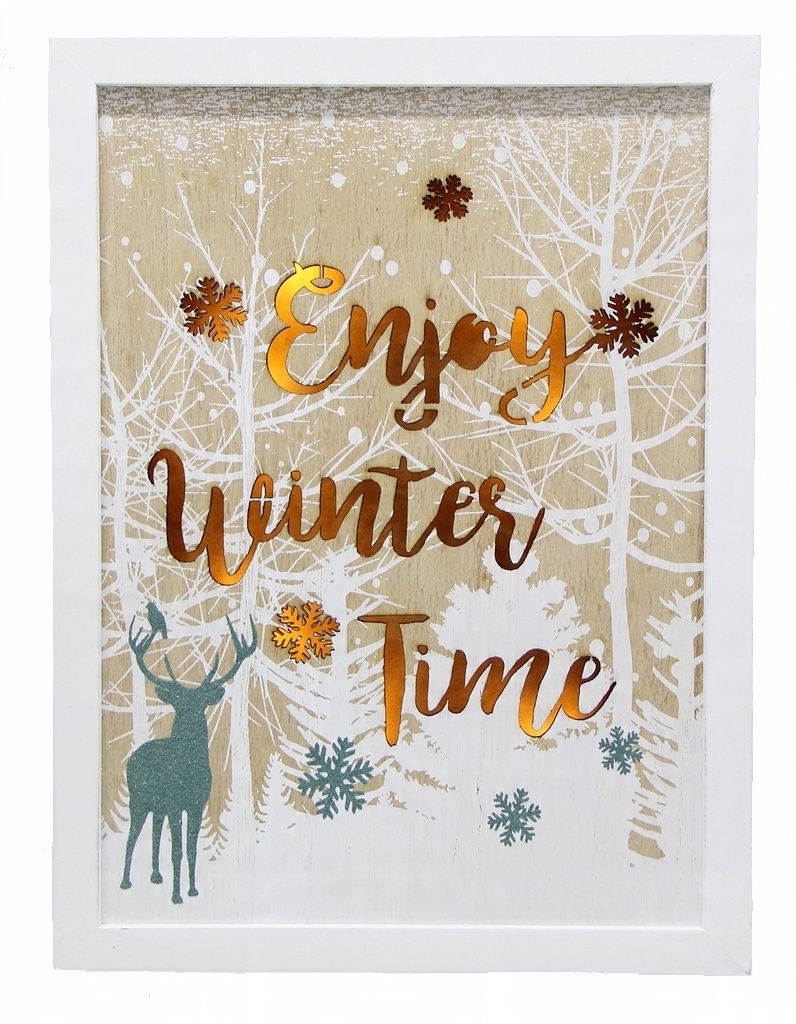 

Podświetlany Obraz świąteczny 30x40cm Enjoy Winter