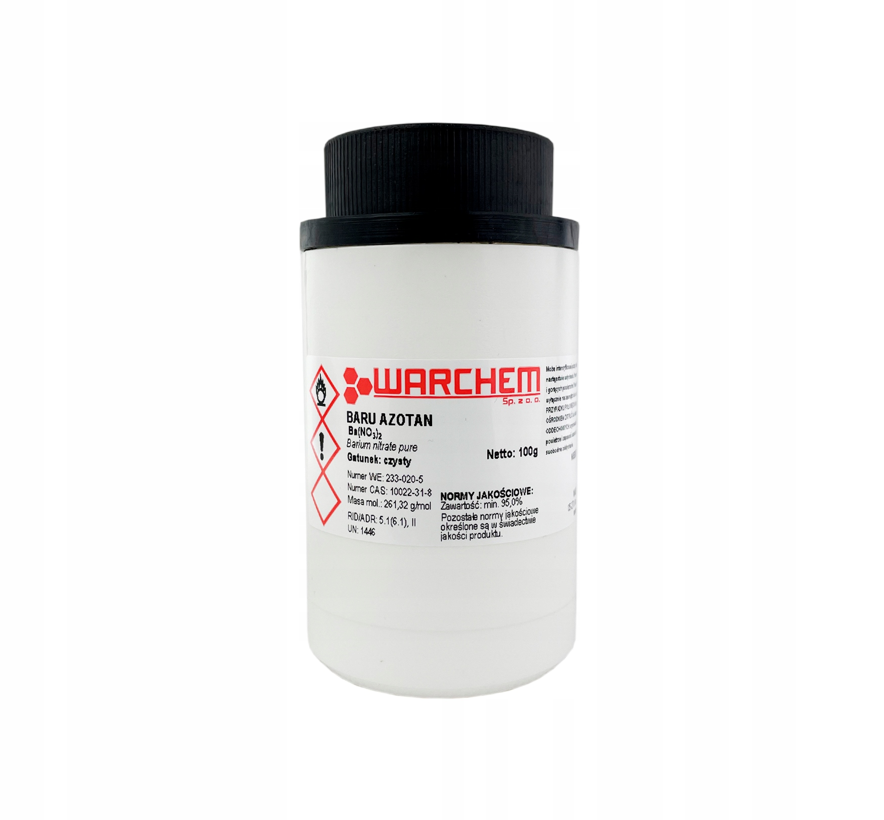 

Azotan Baru czysty 100g Warchem