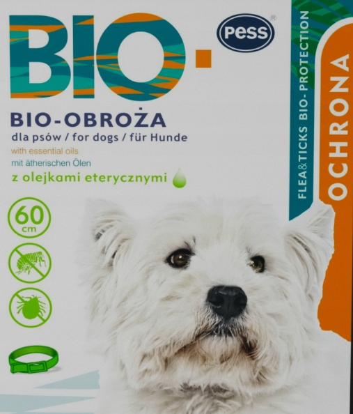 

Bio obroża na pchły kleszcze z olejkami dla psa 60