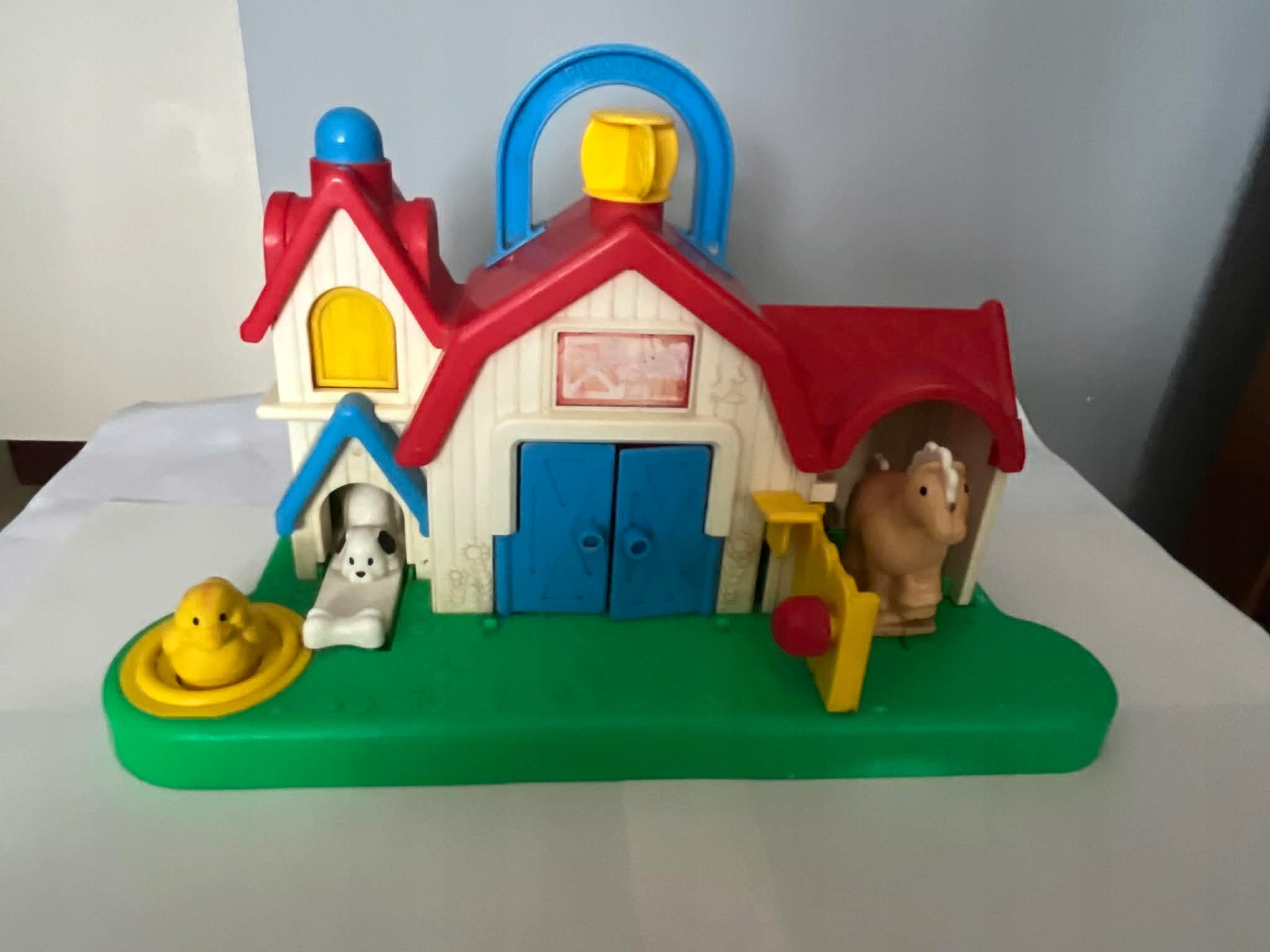 Stara zabawka Fisher-Price zagroda wiejska