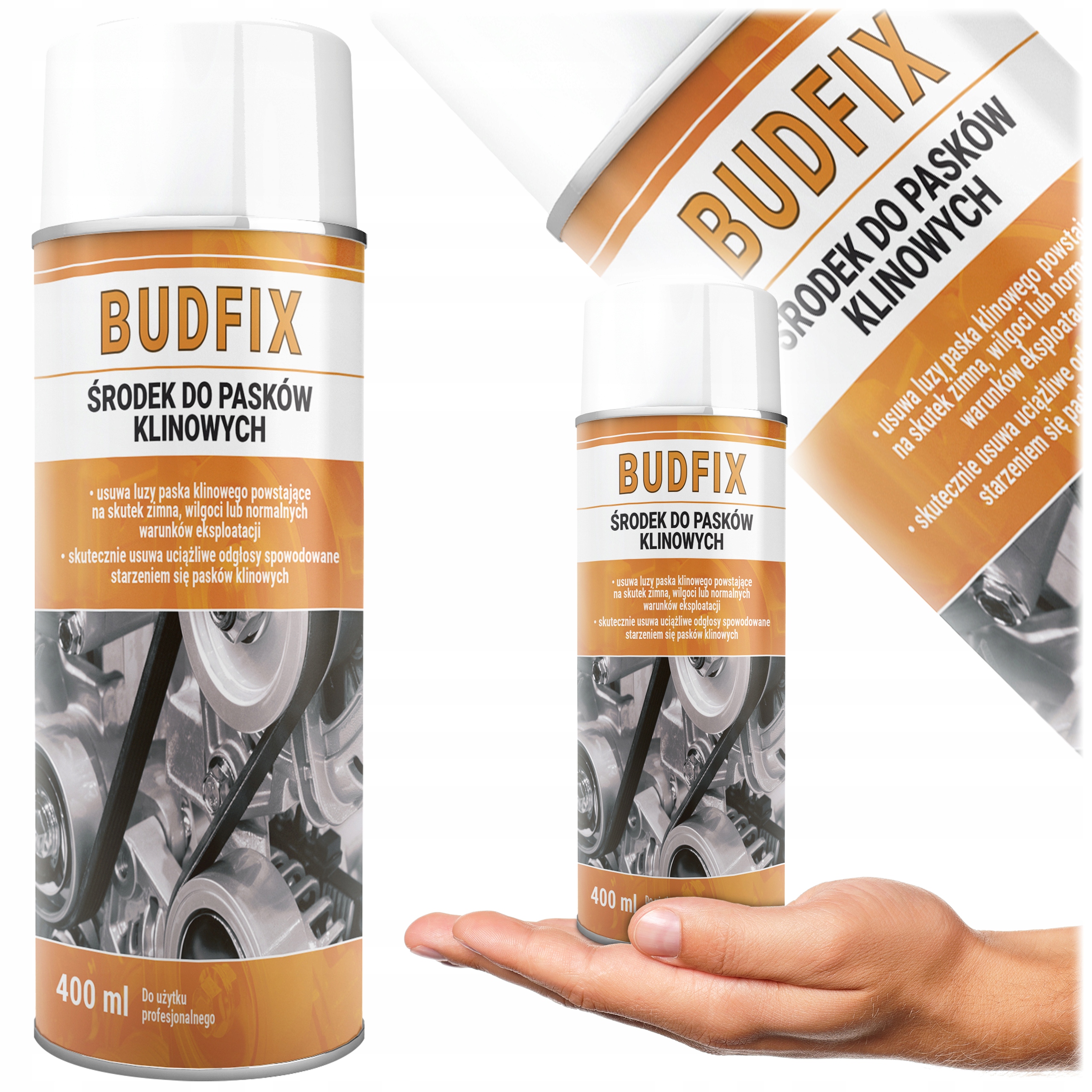 Środek Spray Do Pasków Klinowych Napędowych Antypoślizgowy Piszczenie 400ml