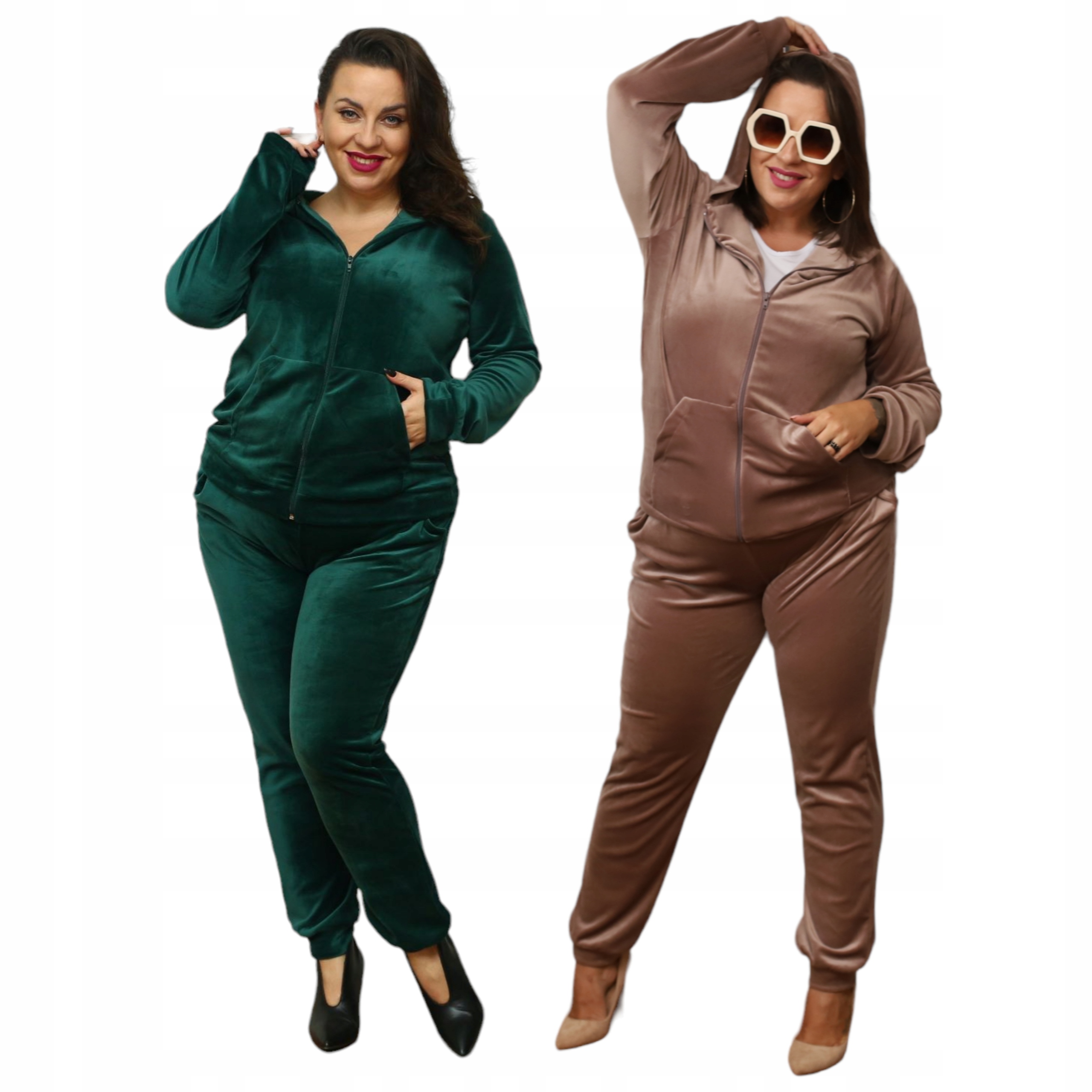 Polský Komplet, Teplákovka Teplákovka Na Zip Plus Size