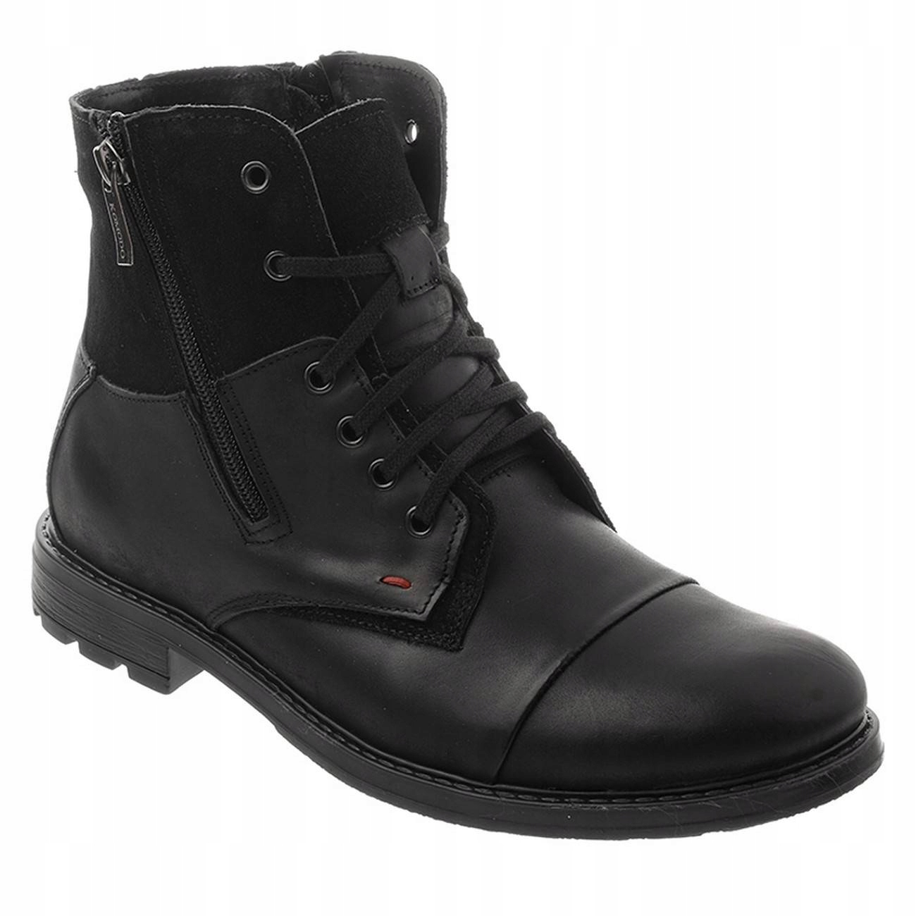 

Buty Męskie Sztyblety Zimowe Skóra 871 Czarny 44