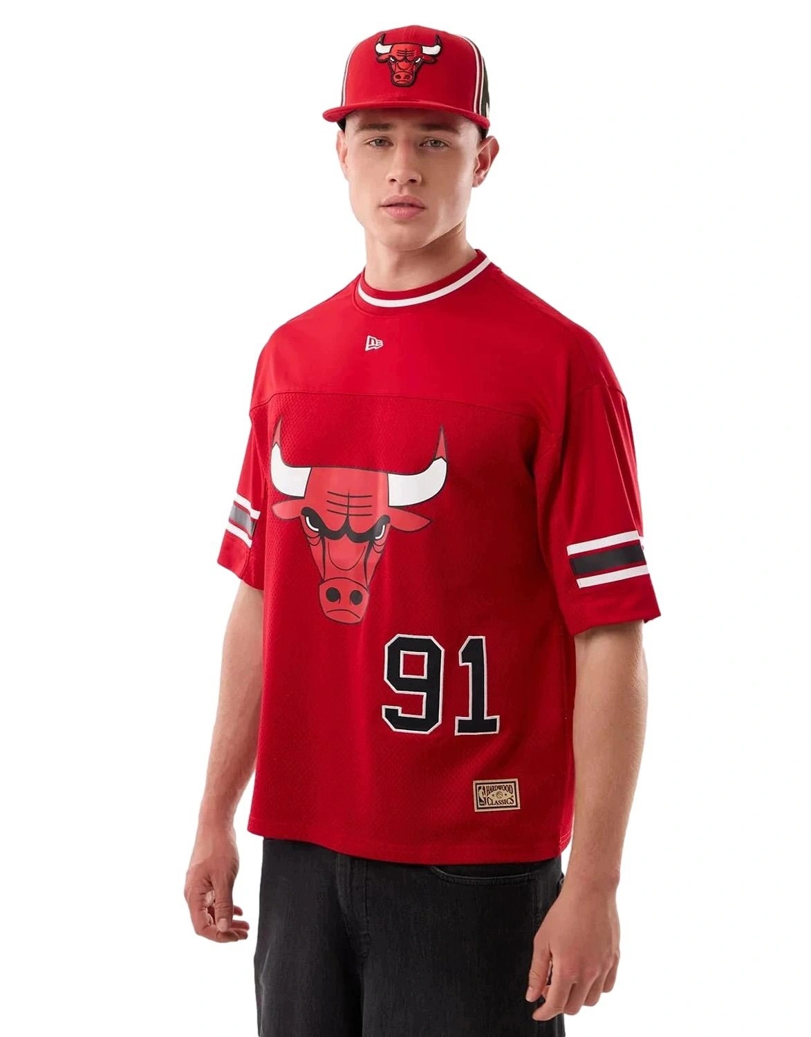 Tričko pánské New Era tričko Chicago Bulls nba s oversize síťkou