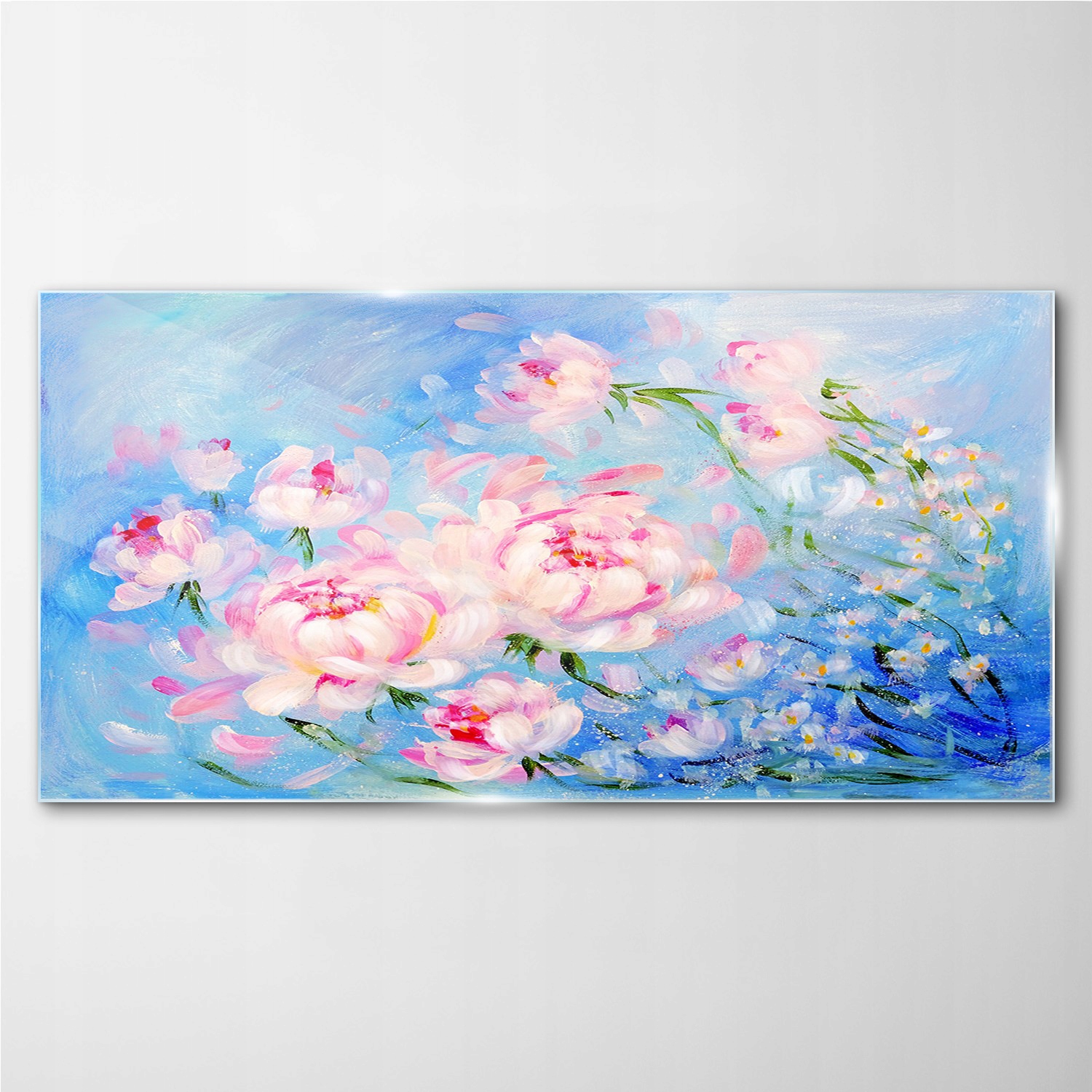 

Obraz szklany na ścianę Malowane kwiaty 140x70 cm