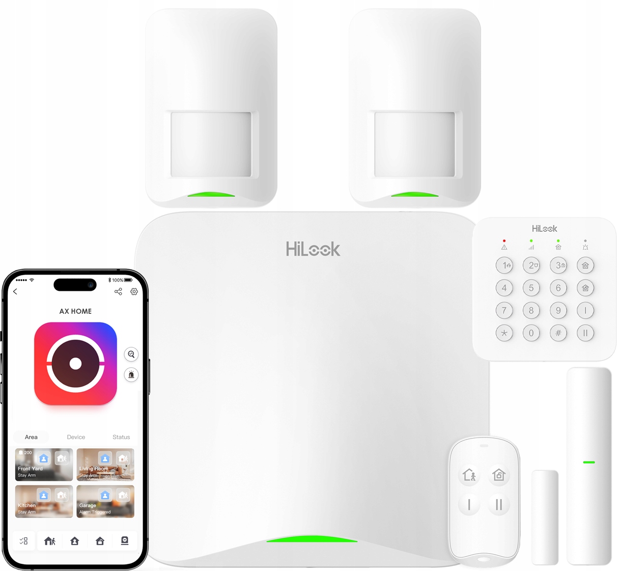Alarmový set 2x Pir detektor Ax Home WiFi LTE/4G s manipulátorom Hilook