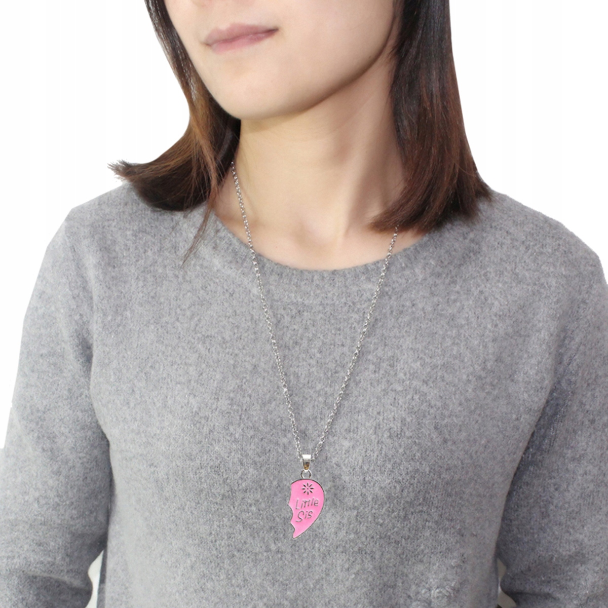 DZIEWCZYNA NASZYJNIK PUZZLE SERCE WISIOREK PREZENTY ŚWIĄTECZNE Materiał inny materiał