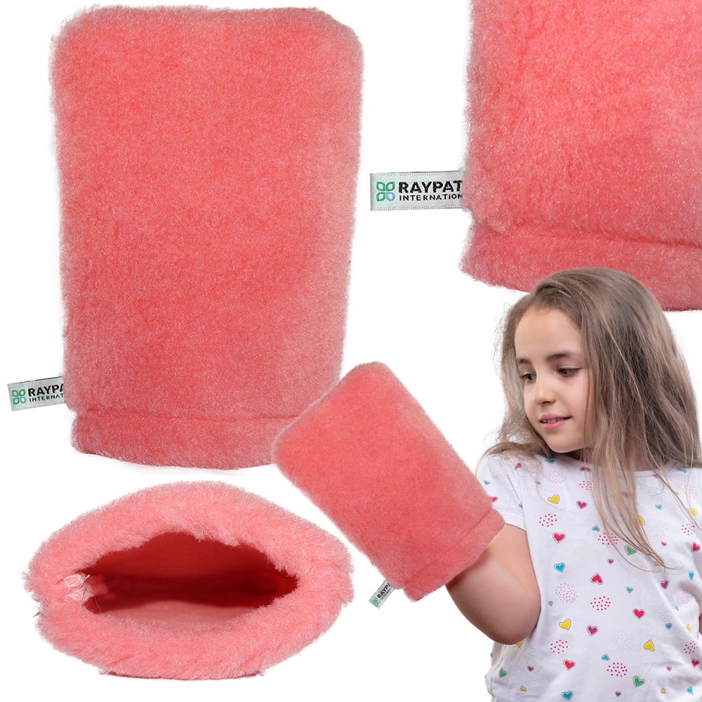 Raypath Čistící rukavice růžová velikost S 12 x 16 cm, suché na prach a srst