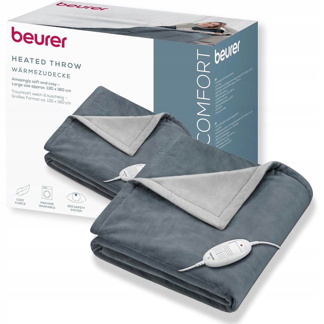 Beurer Hd 75 Cosy Dark Grey koc elektryczny,