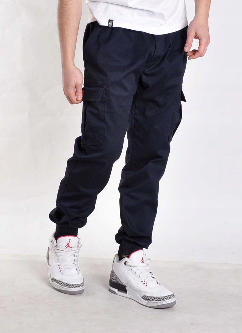 Spodnie XXL Bossline Cargo Jogger joggery granat Model JOGGER CARGO BOJÓWKI POLSKIE JOGGERY