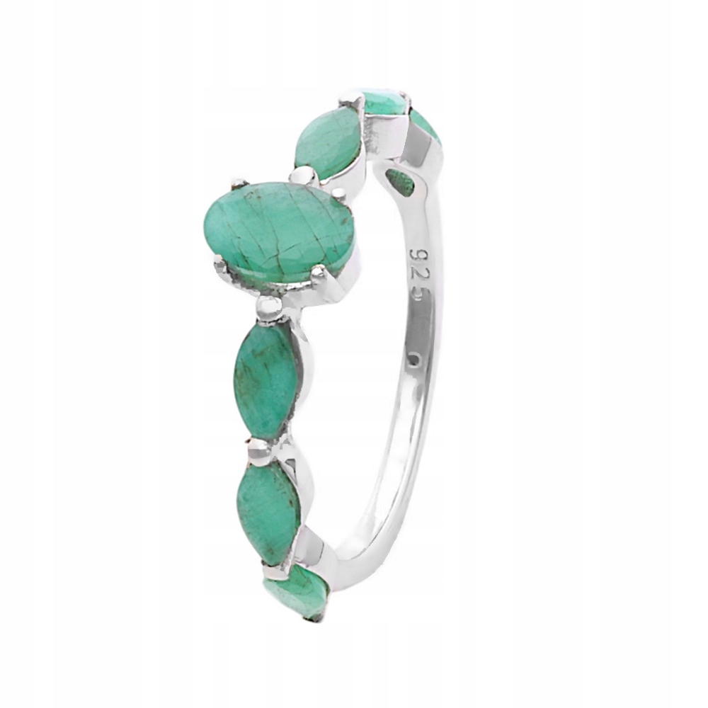 Prstýnek Ag 925 Smaragd NA1540-R-EM-WP vel. 14