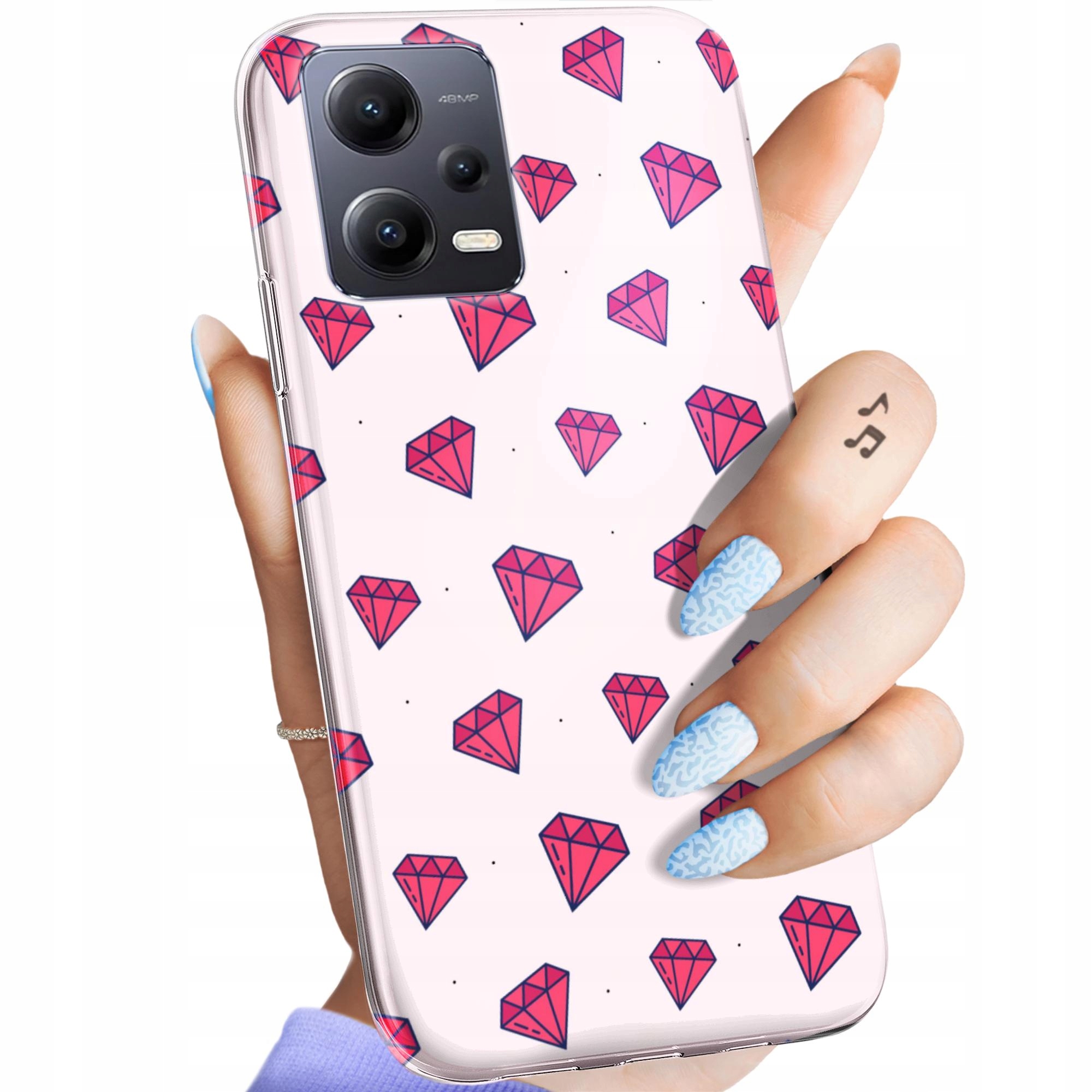 Etui Do Redmi Note 12 5G Poco X5 Cyrkonie Diamenty Kryształy Case