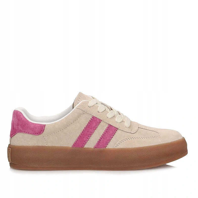 Sneakersy damskie Filippo DP6764/26 Be Fh beżowe półbuty skórzane