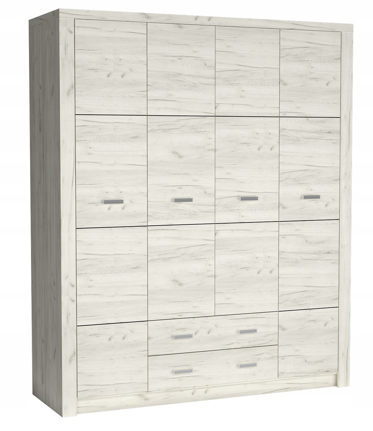 Klasická velká Skříň Velaro 178 cm do obývacího pokoje Ložnice Šuplík Kraft Bílá