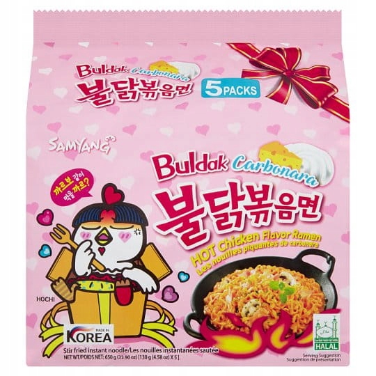 Levně 5x130G Polévka Ramen Kuřecí Karbon Samyang