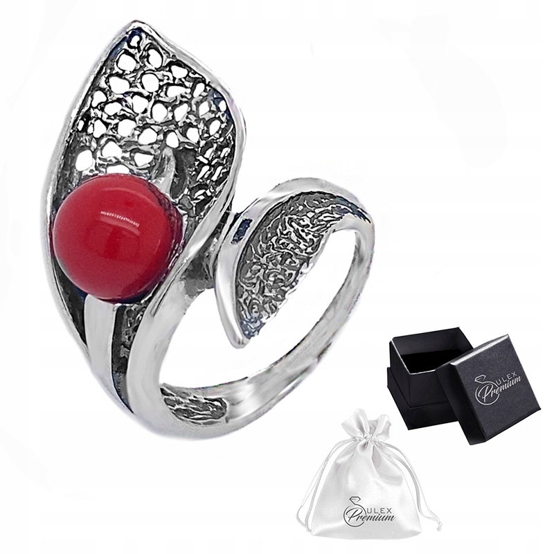 Prstýnek ryzost 925 Elegantní prsten s korálem pro ni vel. 21