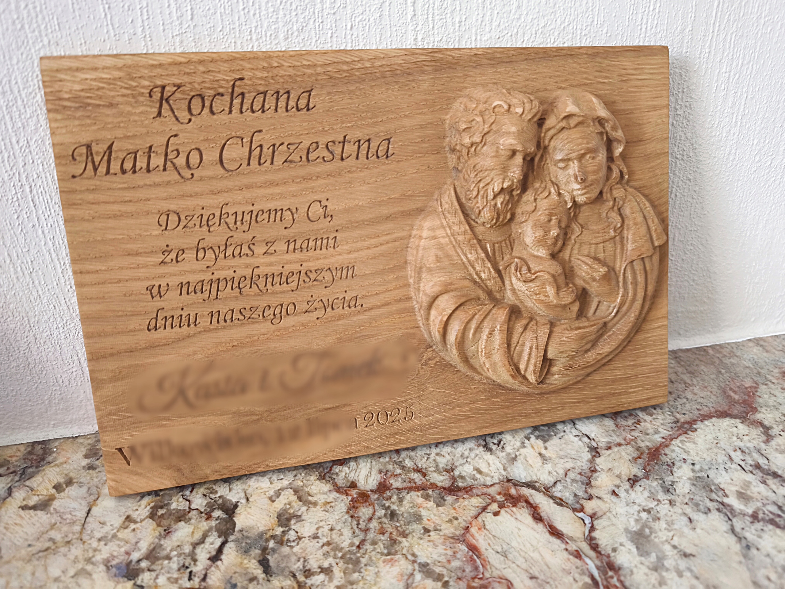 Poděkování kmotře svatební hostina svatba obraz Svatá rodina