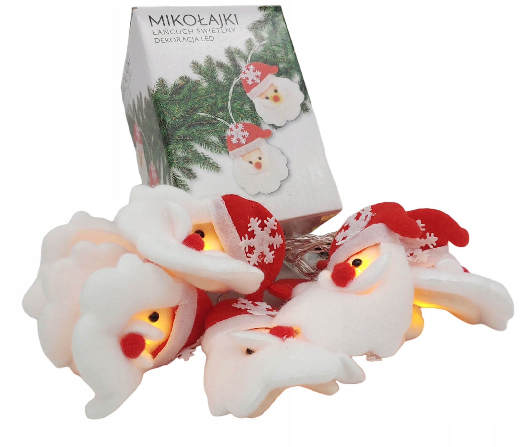 

Lampki Choinkowe Mikołaj 1,6m 10led Święta