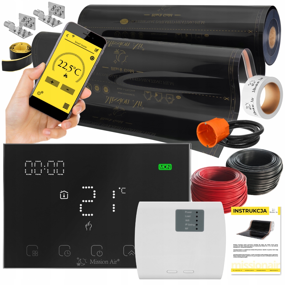 Sada Fóliová vyhrievacia podložka Infračervená 1m² 160W/m²