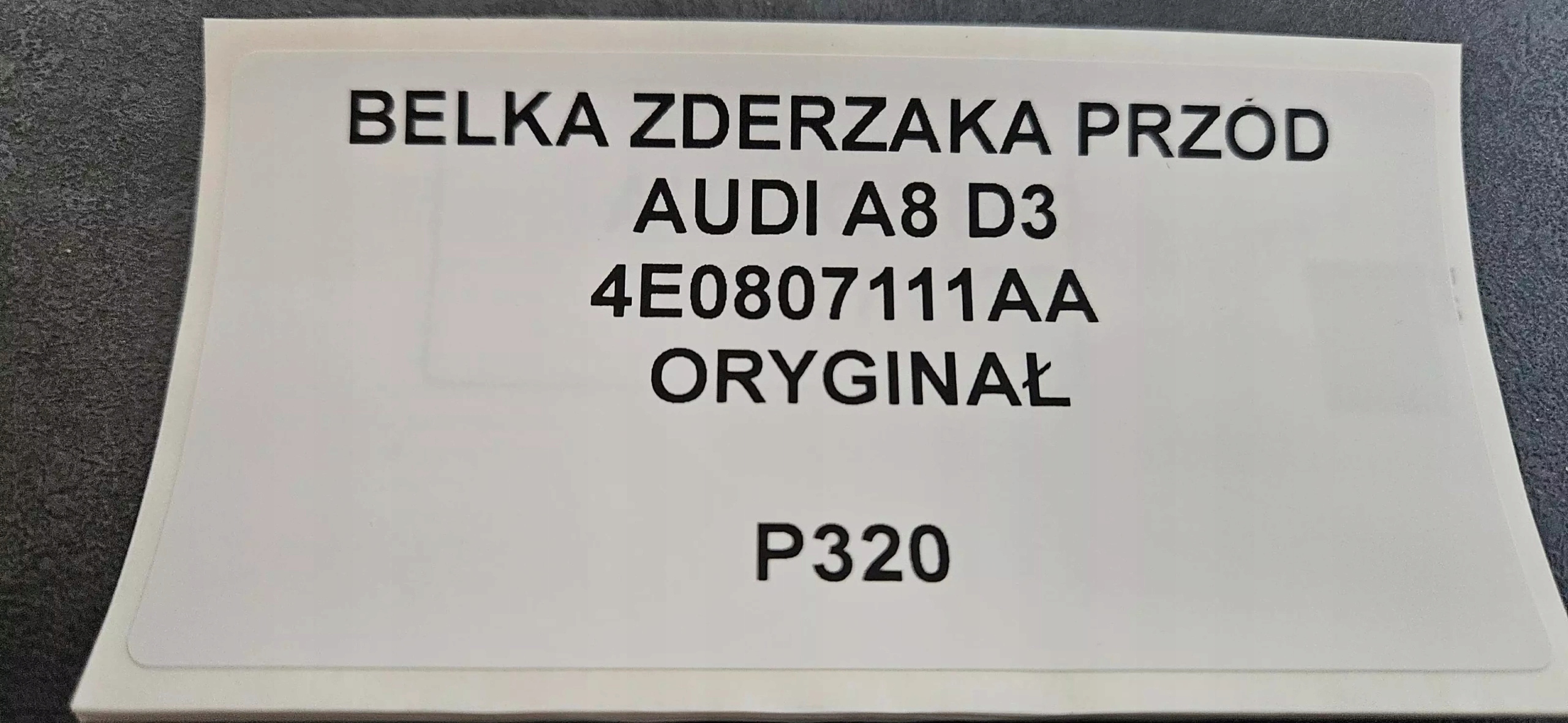 TRAVERSA paraurti Anteriore AUDI A8 D3 4E0807111AA ORYG