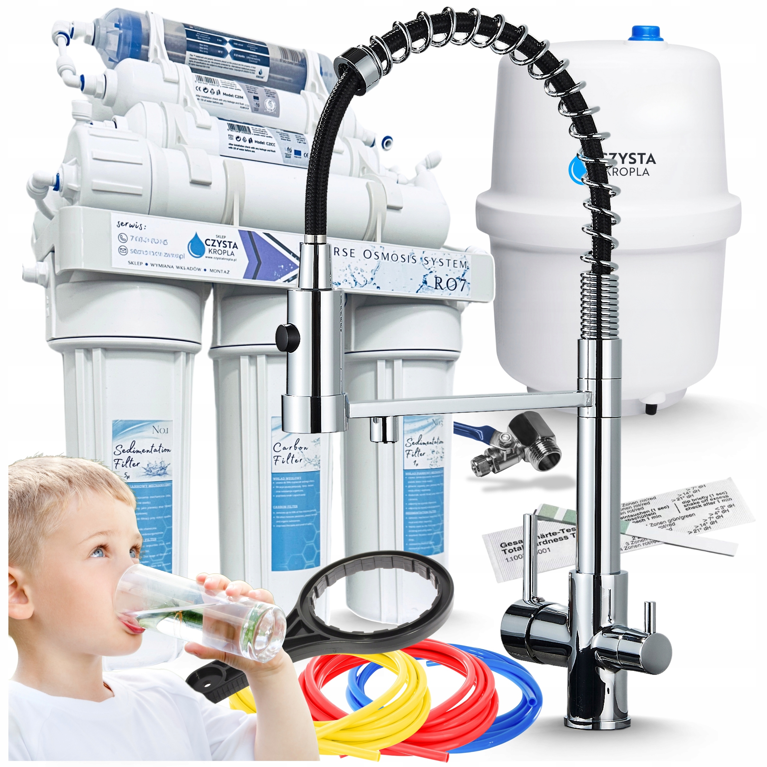 Sada na filtrovanie vody Kuchynský filter Trojcestná batéria Kohútik do kuchyne