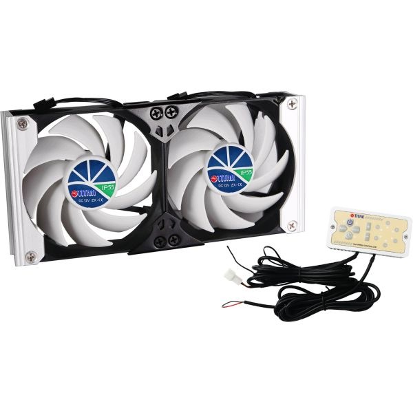 Dvojitý ventilátor pro kempingové chladničky Titan SC20V2+ 140 mm (12 V IP55)