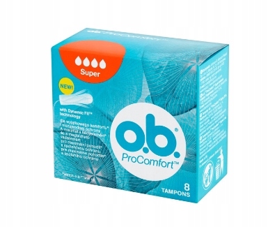 

O.b. Tampony higieniczne, Super, 8 sztuk