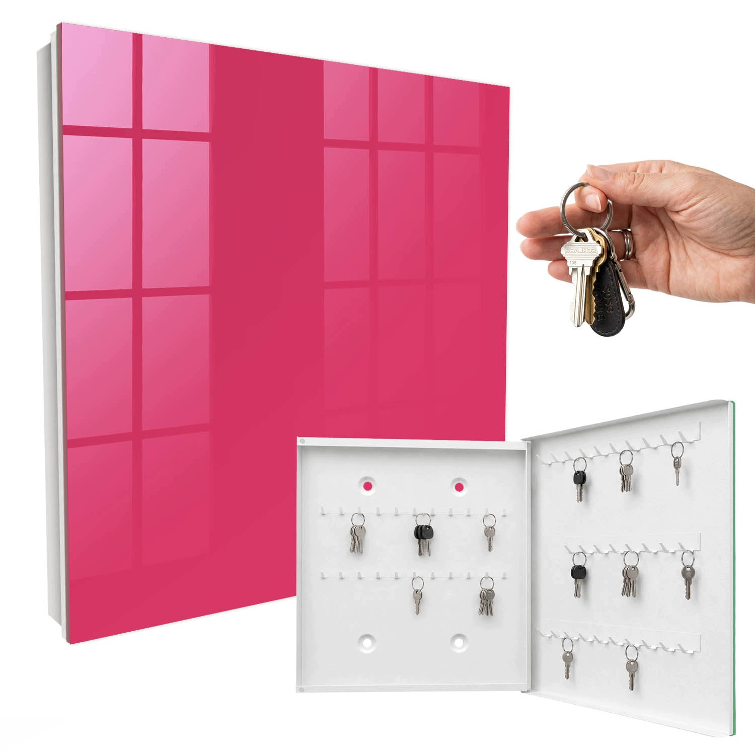 Věšák Organizér Schránka na klíče Energetický Růže Bílá Pravá 30x30 cm