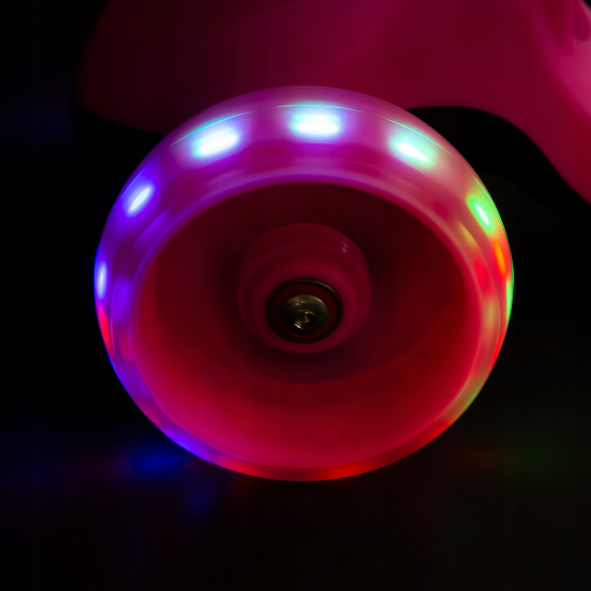 HULAJNOGA TRÓJKOŁOWA DZIECIĘCA KOŁA LED BALANSOWA 2W1 DLA DZIECI Liczba kół 3