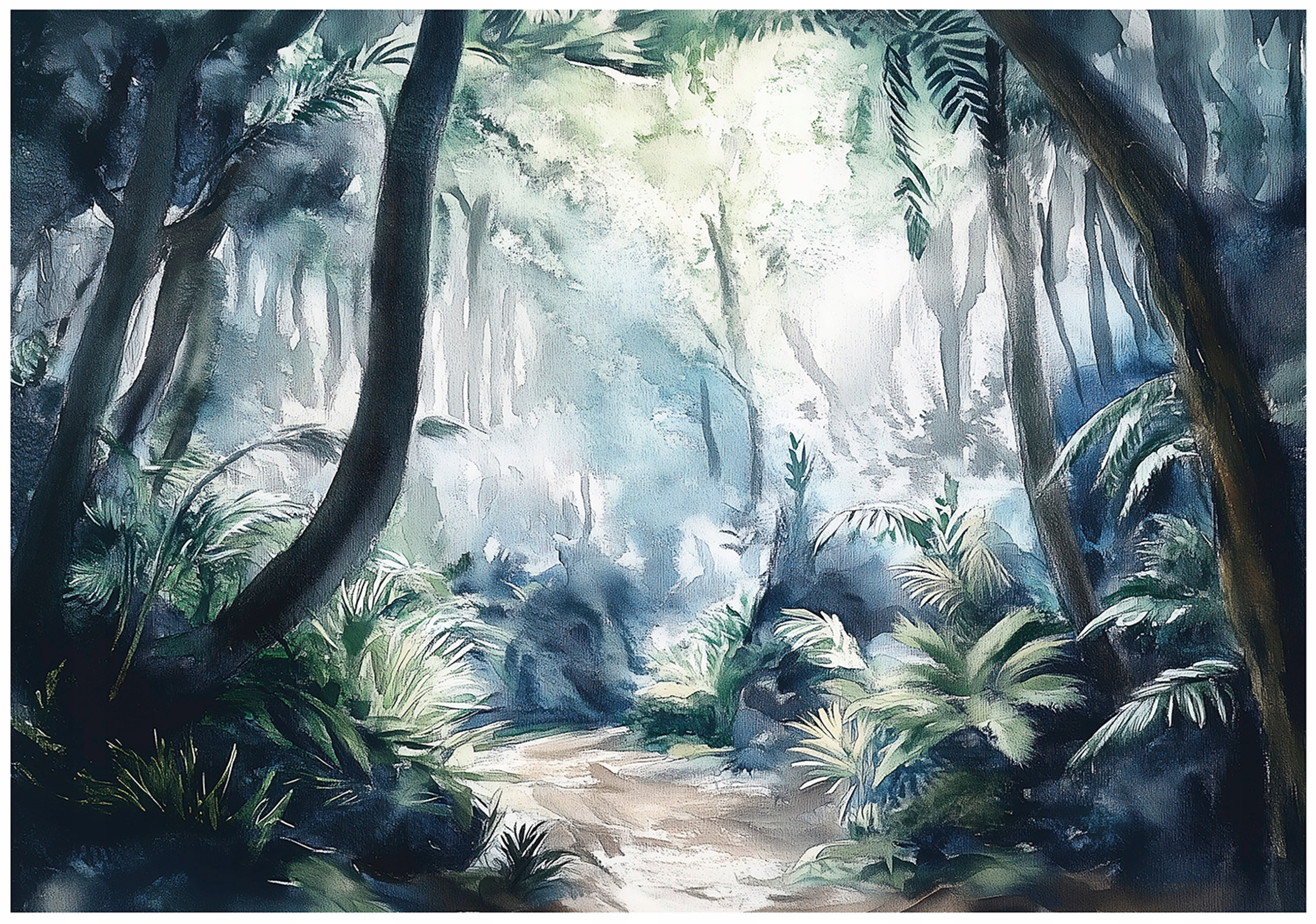 Fototapeta Les Stromy Džungle Ložnice Obývací Pokoj Tapeta Flizelina 350x250