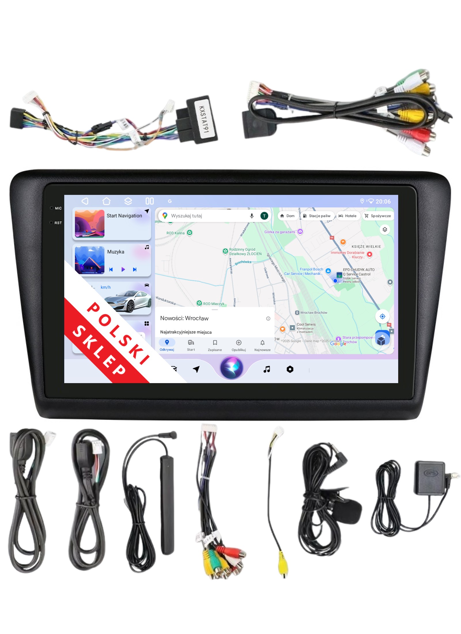 Navigace Android 9" 2DIN Skoda Rapid II Seat Toledo IV 4/64GB Lte Dsp